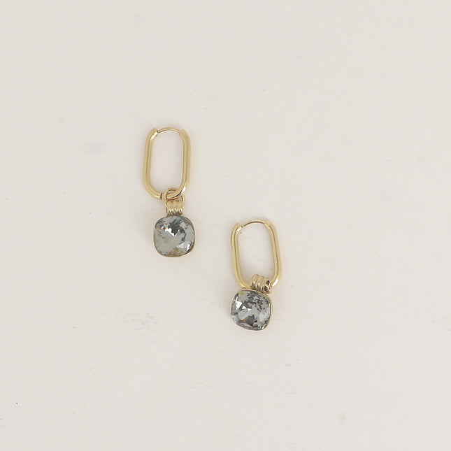 Créoles - ornés de cristaux de Swarovski® 10mm