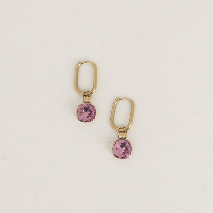 Créoles - ornés de cristaux de Swarovski® 10mm