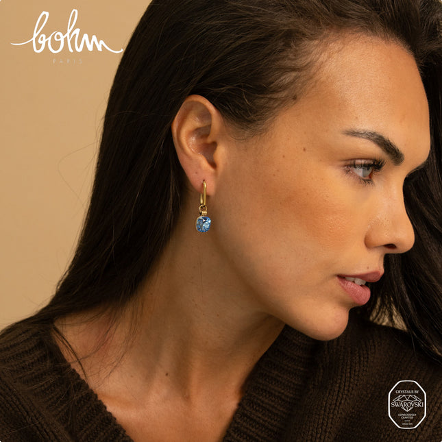 Créoles Chloefina - ornés de cristaux de Swarovski® 10mm