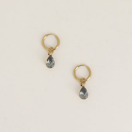 Hoop earrings - adorned with Swarovski® drop crystals