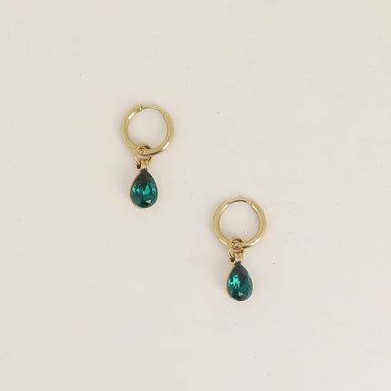 Hoop earrings - adorned with Swarovski® drop crystals