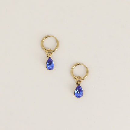 Hoop earrings - adorned with Swarovski® drop crystals