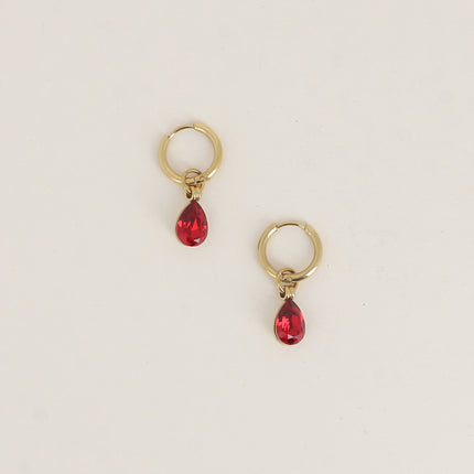 Hoop earrings - adorned with Swarovski® drop crystals