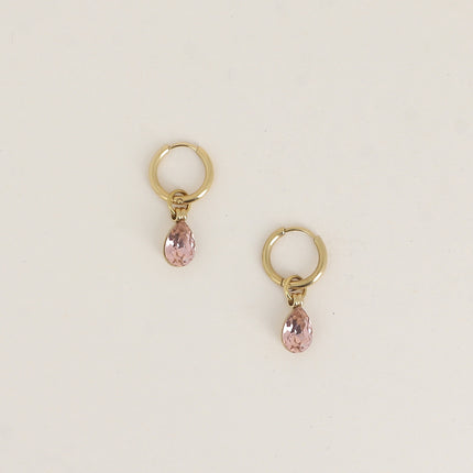 Hoop earrings - adorned with Swarovski® drop crystals