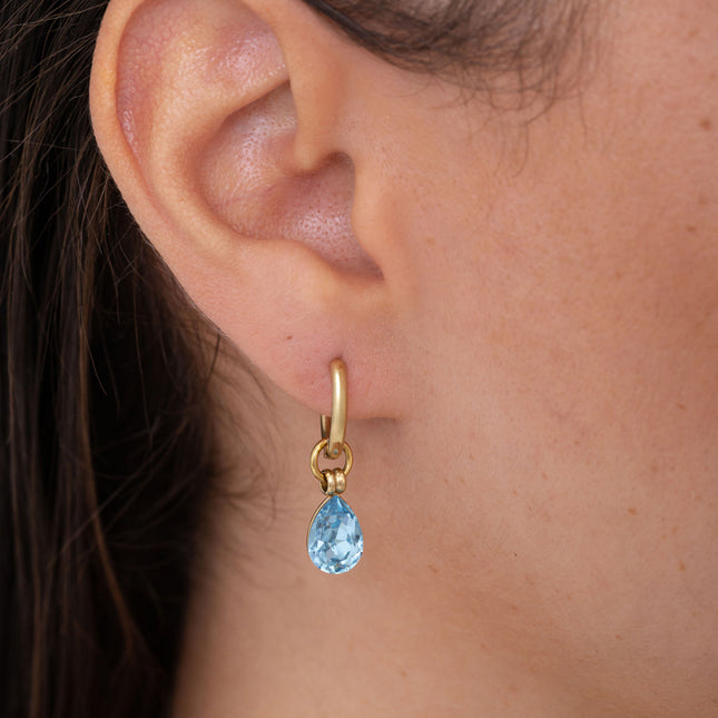 Créoles - orné de cristaux Swarovski® goutte