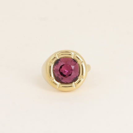 Bague - ornée de cristaux de Swaroski® 10mm, contour strié