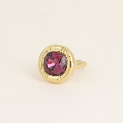Bague - ornée de cristaux de Swaroski® 10mm, contour strié