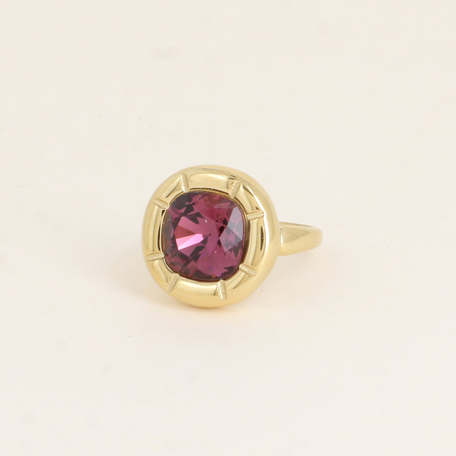 Bague - ornée de cristaux de Swaroski® 10mm, contour strié