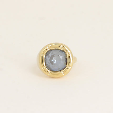 Bague - ornée de cristaux de Swaroski® 10mm, contour strié
