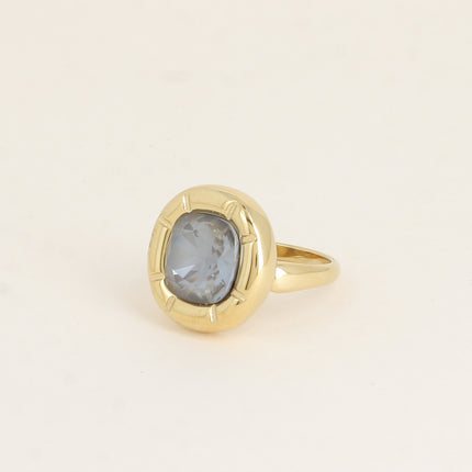 Bague - ornée de cristaux de Swaroski® 10mm, contour strié