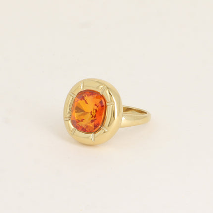 Bague - ornée de cristaux de Swaroski® 10mm, contour strié