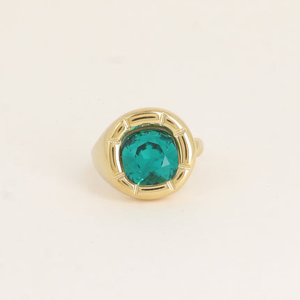 Bague - ornée de cristaux de Swaroski® 10mm, contour strié