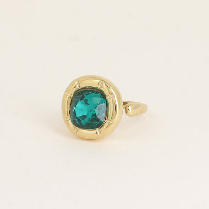 Bague - ornée de cristaux de Swaroski® 10mm, contour strié