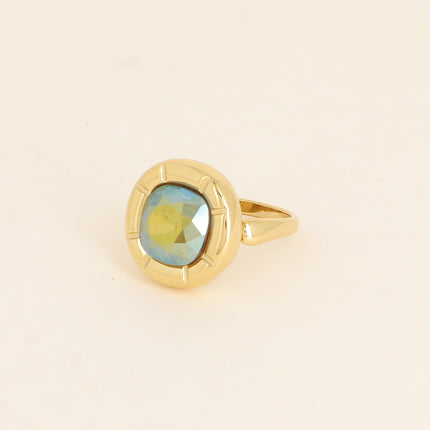 Bague - ornée de cristaux de Swarovski® 10mm, contour strié