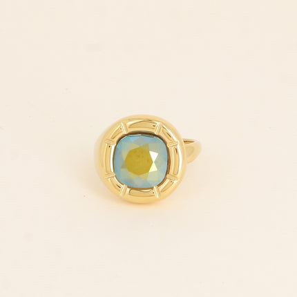 Bague - ornée de cristaux de Swarovski® 10mm, contour strié