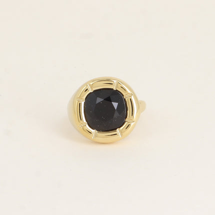 Bague - ornée de cristaux de Swaroski® 10mm, contour strié