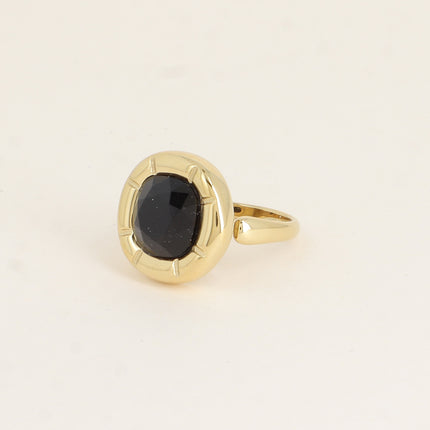 Bague - ornée de cristaux de Swaroski® 10mm, contour strié