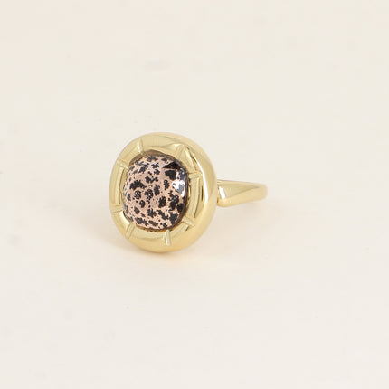 Bague - ornée de cristaux de Swaroski® 10mm, contour strié