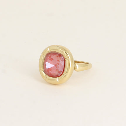 Bague - ornée de cristaux de Swaroski® 10mm, contour strié