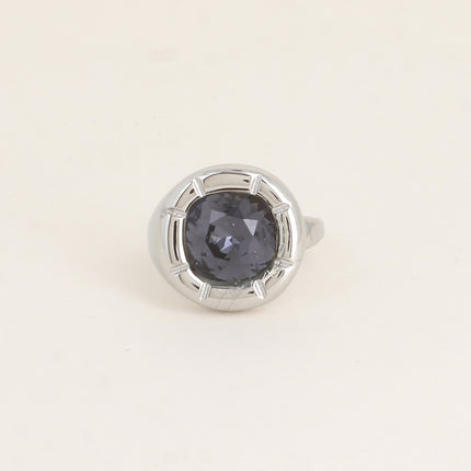 Bague - ornée de cristaux de Swaroski® 10mm, contour strié