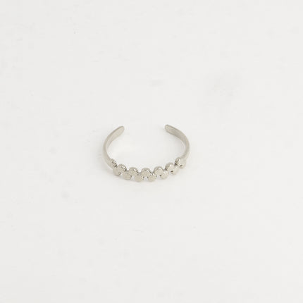 Bague - ronds texturés, zigzag
