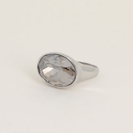 Bague - ornée de cristaux de Swarovski® ovale