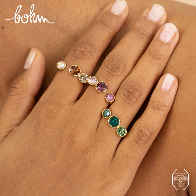 Bague ouverte - ornée de cristaux de Swarovski® SS29, SS24 et PP10
