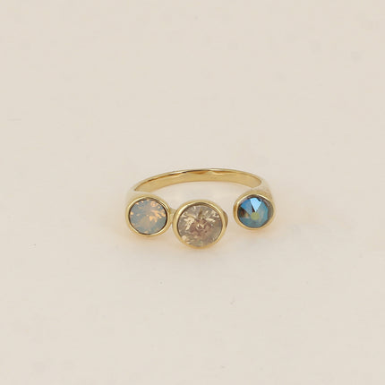 Bague ouverte - ornée de cristaux de Swarovski® SS29, SS24 et PP10