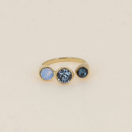 Bague ouverte - ornée de cristaux de Swarovski® SS29, SS24 et PP10