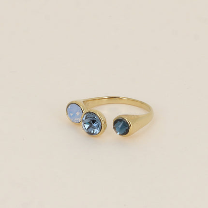 Bague ouverte - ornée de cristaux de Swarovski® SS29, SS24 et PP10