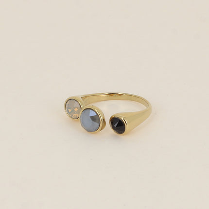Bague ouverte - ornée de cristaux de Swarovski® SS29, SS24 et PP10