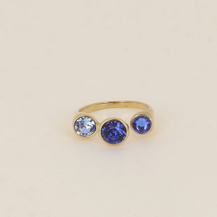 Bague ouverte - ornée de cristaux de Swarovski® SS29, SS24 et PP10