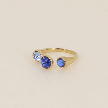Bague ouverte - ornée de cristaux de Swarovski® SS29, SS24 et PP10