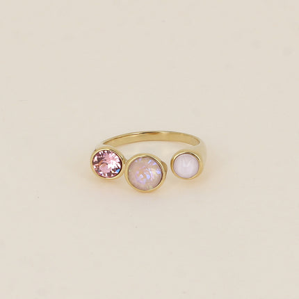 Bague ouverte - ornée de cristaux de Swarovski® SS29, SS24 et PP10