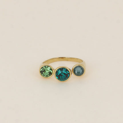 Bague ouverte - ornée de cristaux de Swarovski® SS29, SS24 et PP10