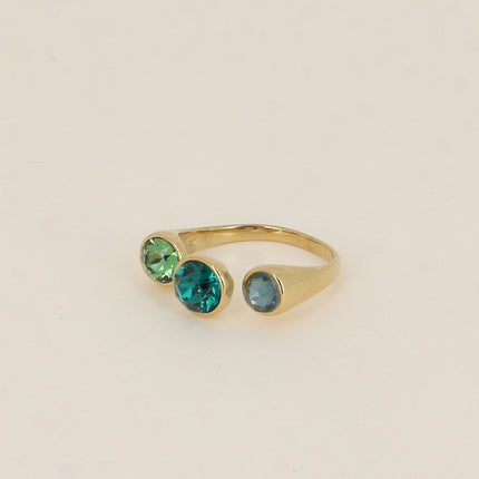 Bague ouverte - ornée de cristaux de Swarovski® SS29, SS24 et PP10