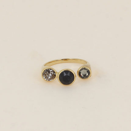 Bague ouverte - ornée de cristaux de Swarovski® SS29, SS24 et PP10