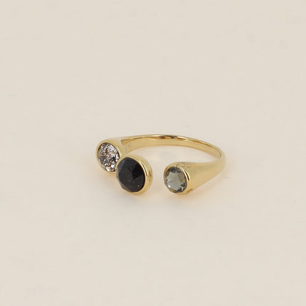 Bague ouverte - ornée de cristaux de Swarovski® SS29, SS24 et PP10