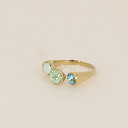 Bague ouverte - ornée de cristaux de Swarovski® SS29, SS24 et PP10