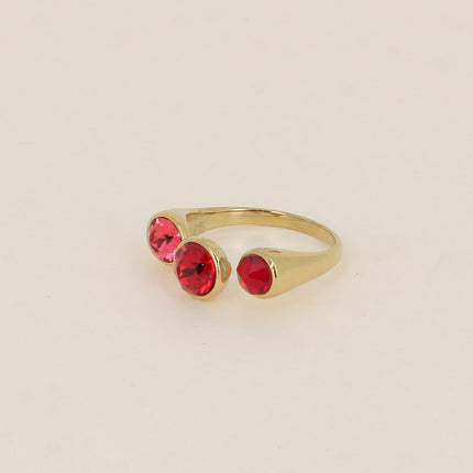 Bague ouverte - ornée de cristaux de Swarovski® SS29, SS24 et PP10
