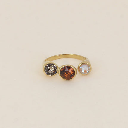 Bague ouverte - ornée de cristaux de Swarovski® SS29, SS24 et PP10