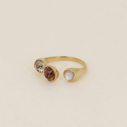Bague ouverte - ornée de cristaux de Swarovski® SS29, SS24 et PP10