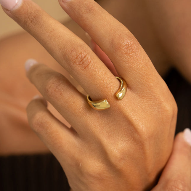 Bague ouverte - anneau simple épais