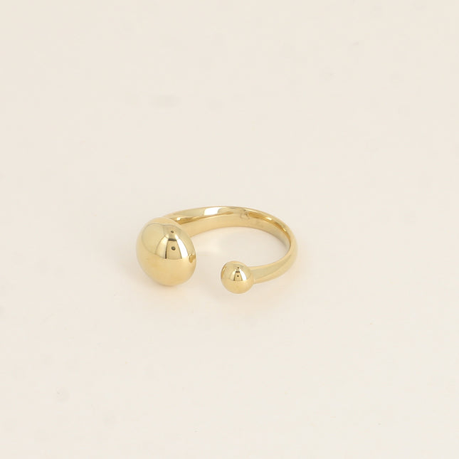 Bague ouverte - 2 ronds bombés