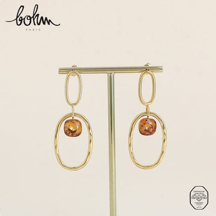 Boucles pendantes - ornées de cristaux de Swarovski® 10mm