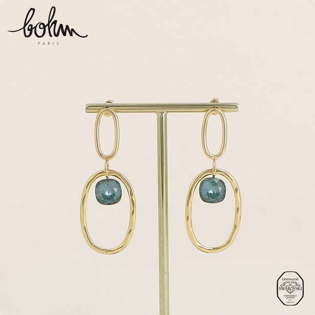 Boucles pendantes - ornées de cristaux de Swarovski® 10mm