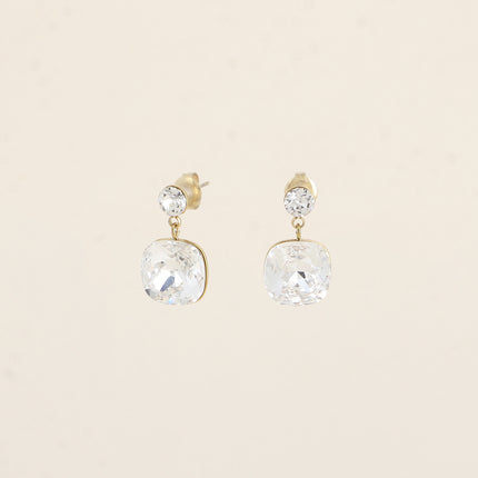 Boucles pendantes - ornées de cristaux de Swarovski® SS24 et 12 mm