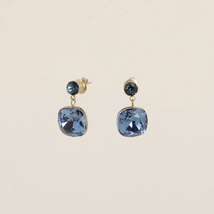 Boucles pendantes - ornées de cristaux de Swarovski® SS24 et 12 mm