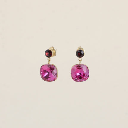 Boucles pendantes - ornées de cristaux de Swarovski® SS24 et 12 mm