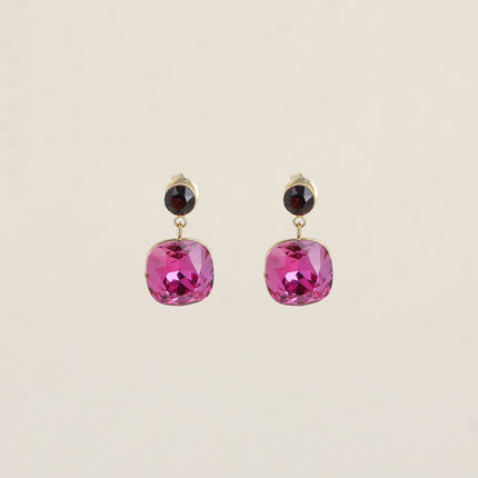 Boucles pendantes - ornées de cristaux de Swarovski® SS24 et 12 mm